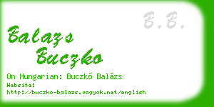 balazs buczko business card