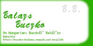 balazs buczko business card